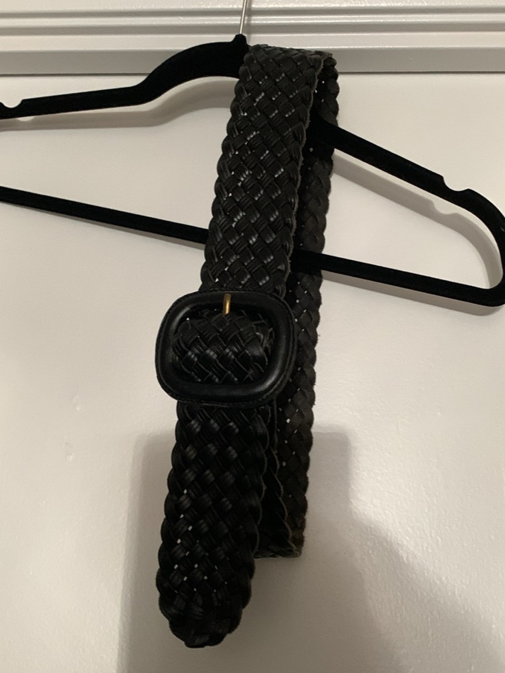 Woman’s Braided Leather Belt - Black